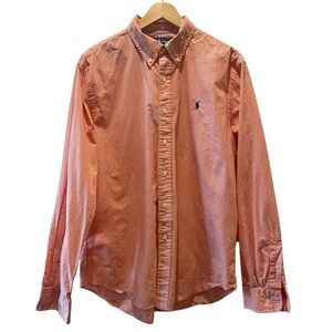 RALPH LAUREN Slim Fit XL Orange Button Up Shirt